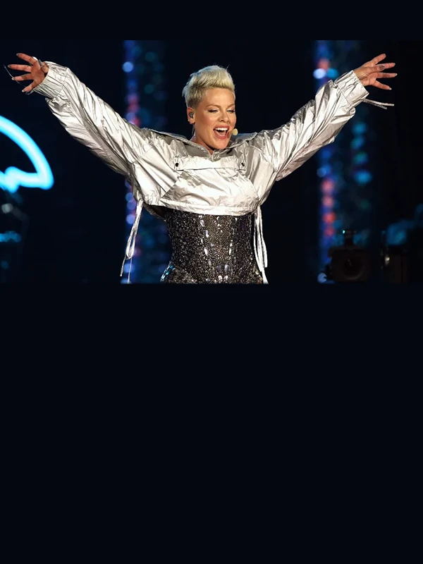 Grammy winner P!NK performs on stage during Walmart's 2026 Annual Associate Celebration